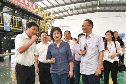 湖南省委常委考察东方雨虹岳阳生产基地