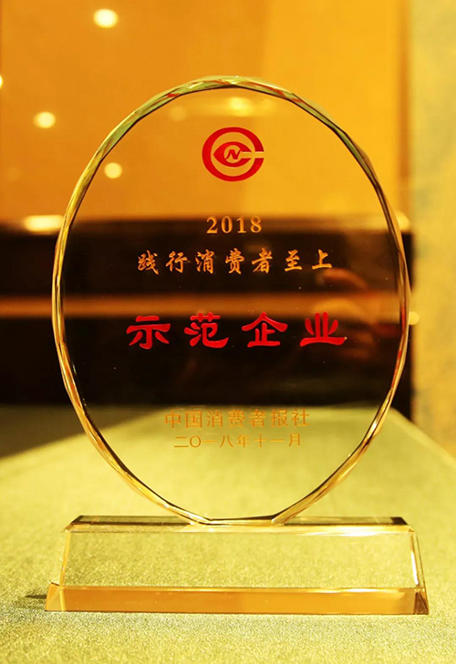 东方雨虹荣获“2018年践行消费者至上示范企业”称号